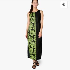 Hilo Hattie Black and Green Hawaiian Dress Size S